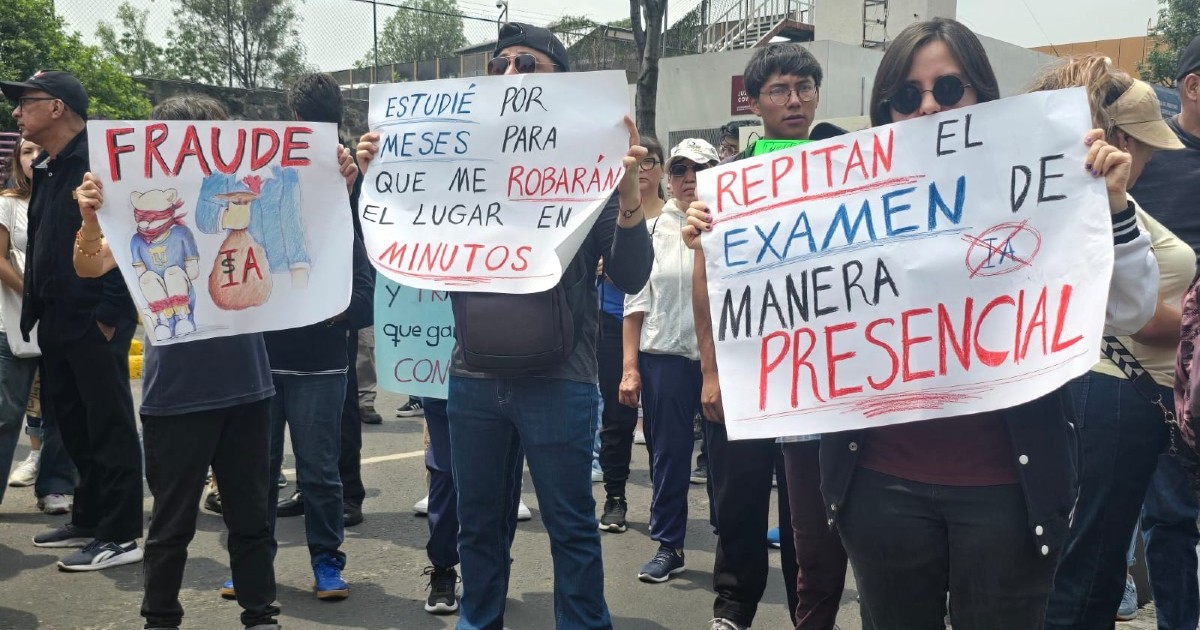 Aspirantes a la UNAM exigen que se repita examen de manera presencial