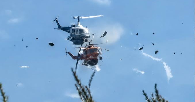 Dos muertos tras colisión de helicópteros en Grecia