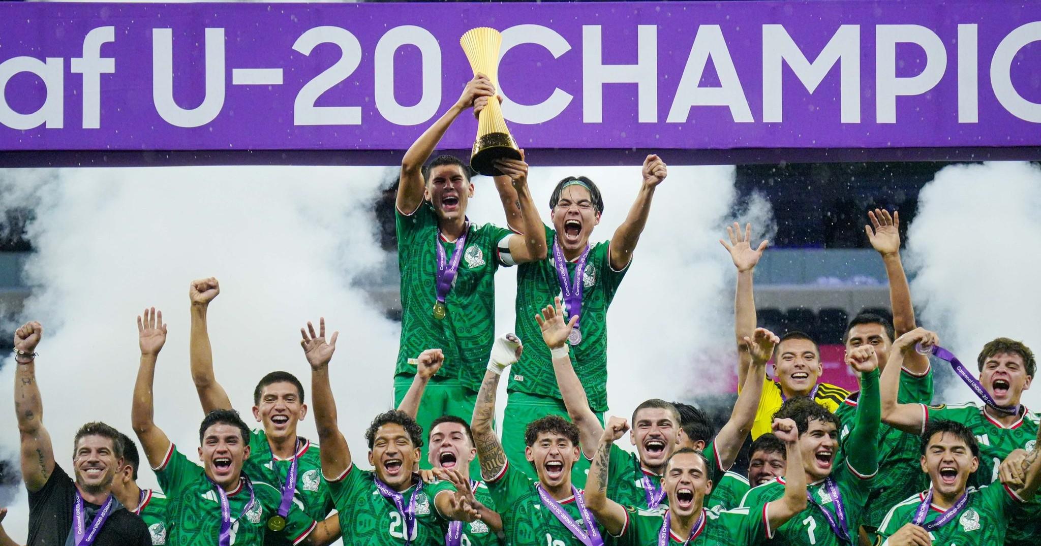 México Sub-20 se corona bicampeón de Concacaf tras vencer 2-0 a Estados Unidos