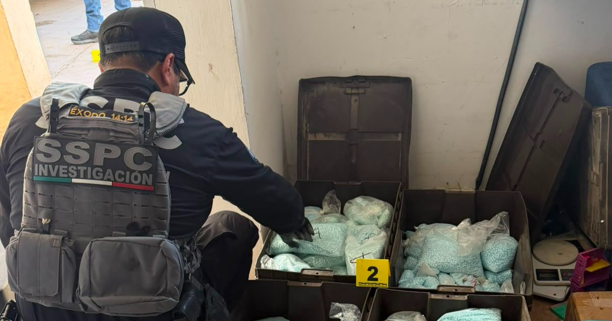 Aseguran 120 kilos de fentanilo en inmueble vinculado con “Los Rusos” en Mexicali