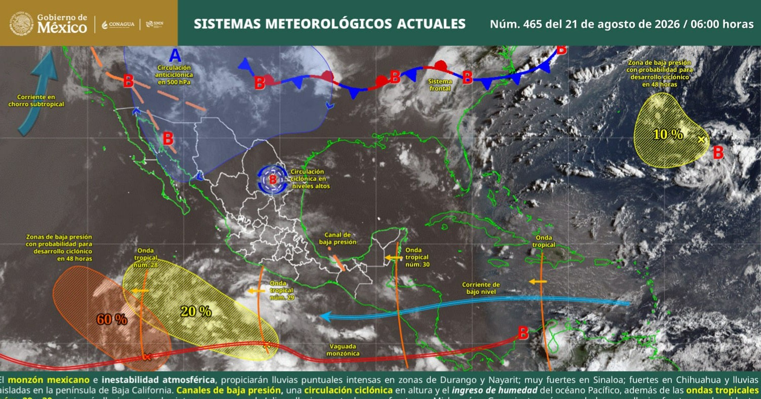 Protección Civil mantiene vigilancia ante pronóstico de lluvias y chubascos en las las regiones Sureste y Laguna