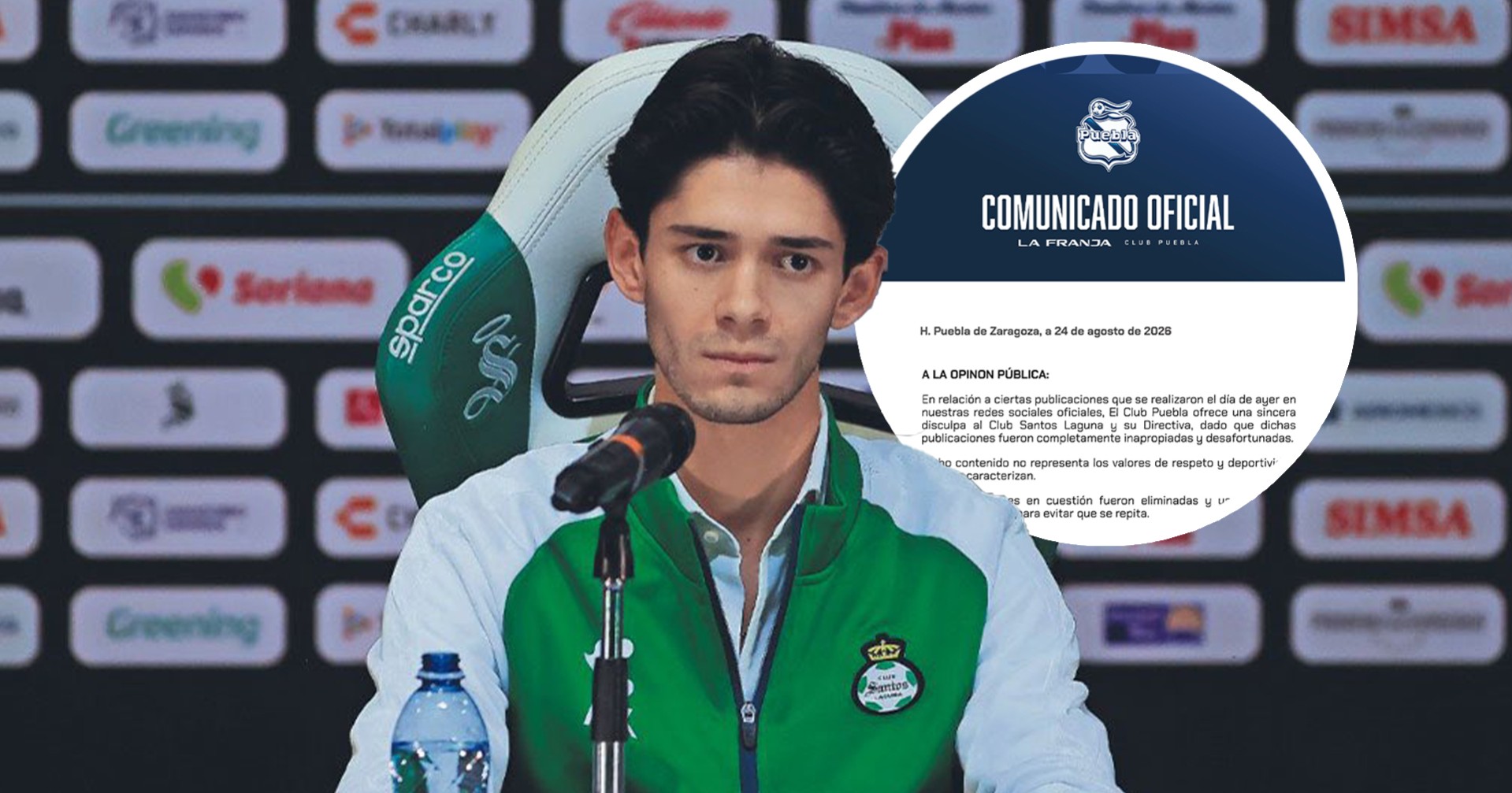Club Puebla se disculpa públicamente con Santos Laguna tras polémicas burlas en redes