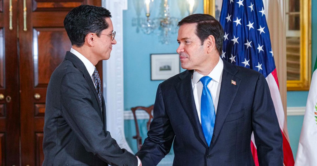 Rubio y Velasco se reúnen en Washington por temas de seguridad y migración
