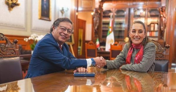 Gustavo Petro se reúne con la presidenta Claudia Sheinbaum en Palacio Nacional