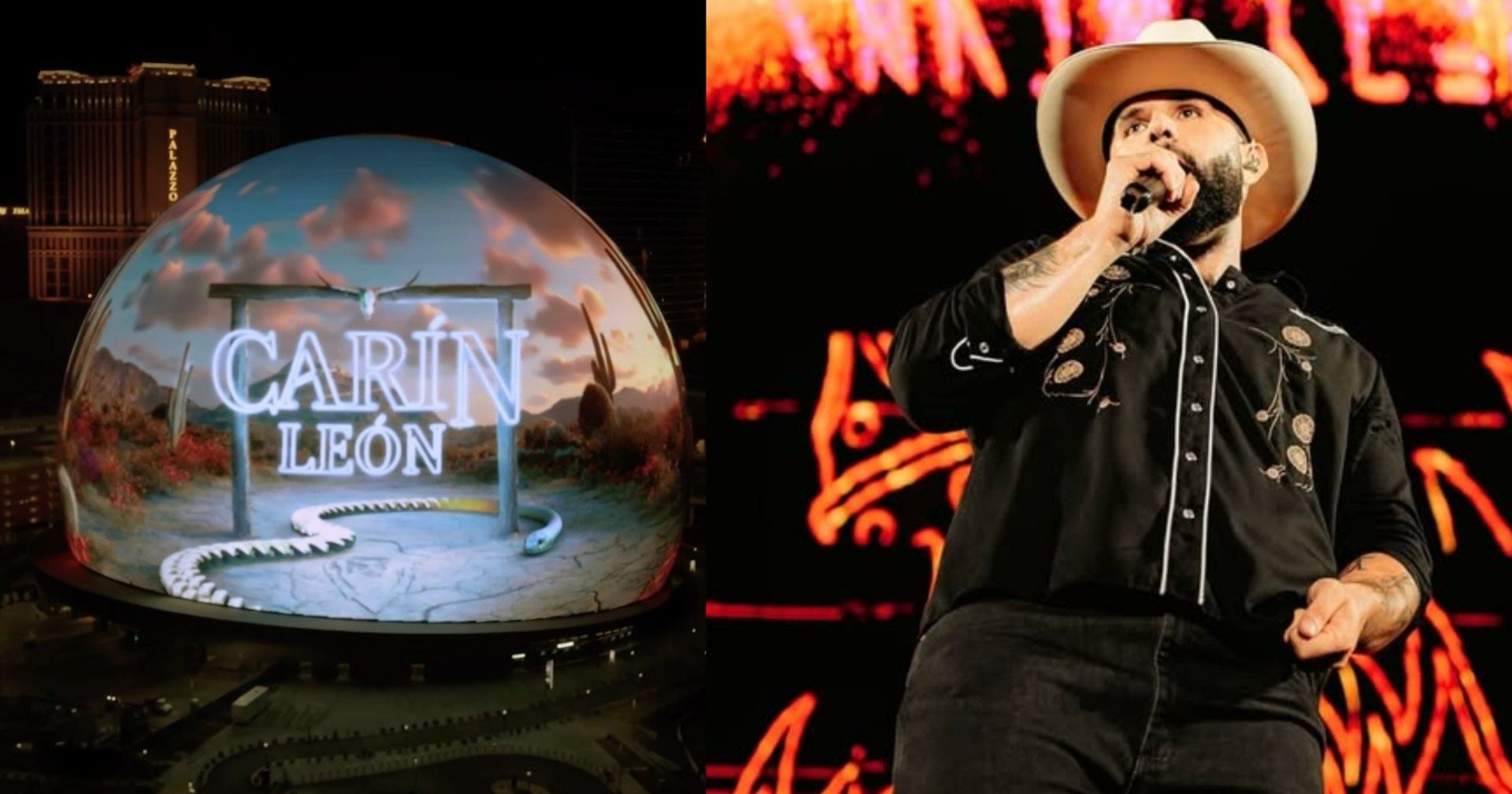 Carín León hace historia y conquista Sphere de Las Vegas