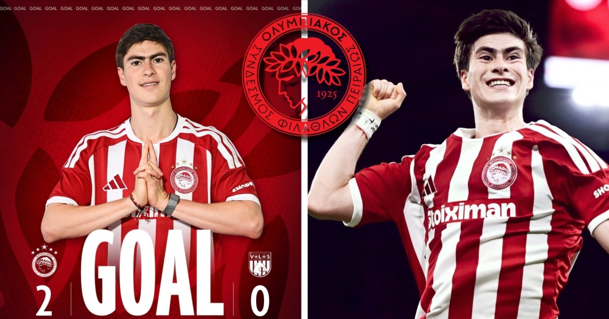 La 'Hormiga' González brilla con doblete y asistencia en la victoria de Olympiacos