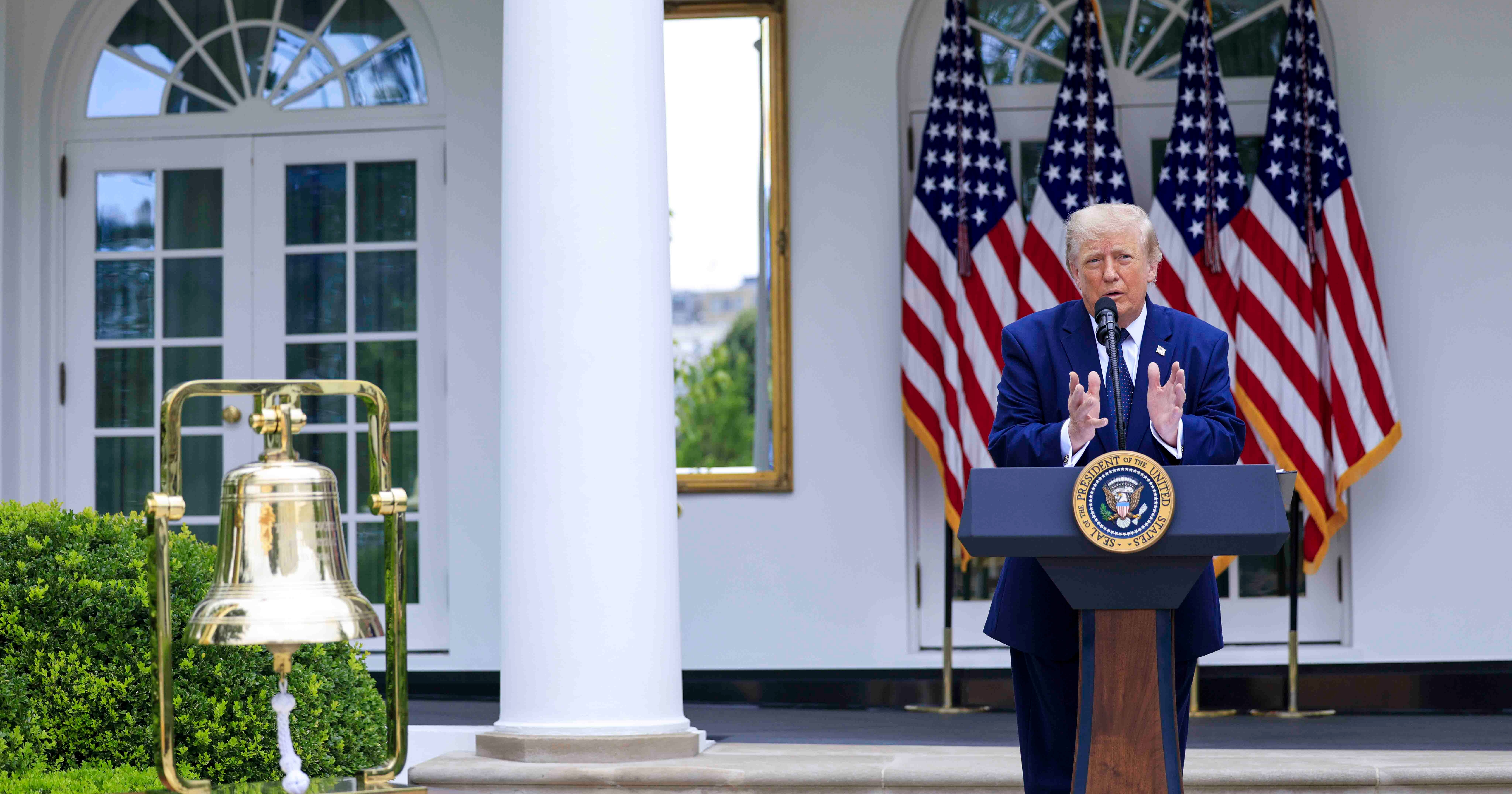 Trump anuncia conclusión de obras en el nuevo helipuerto de la Casa Blanca