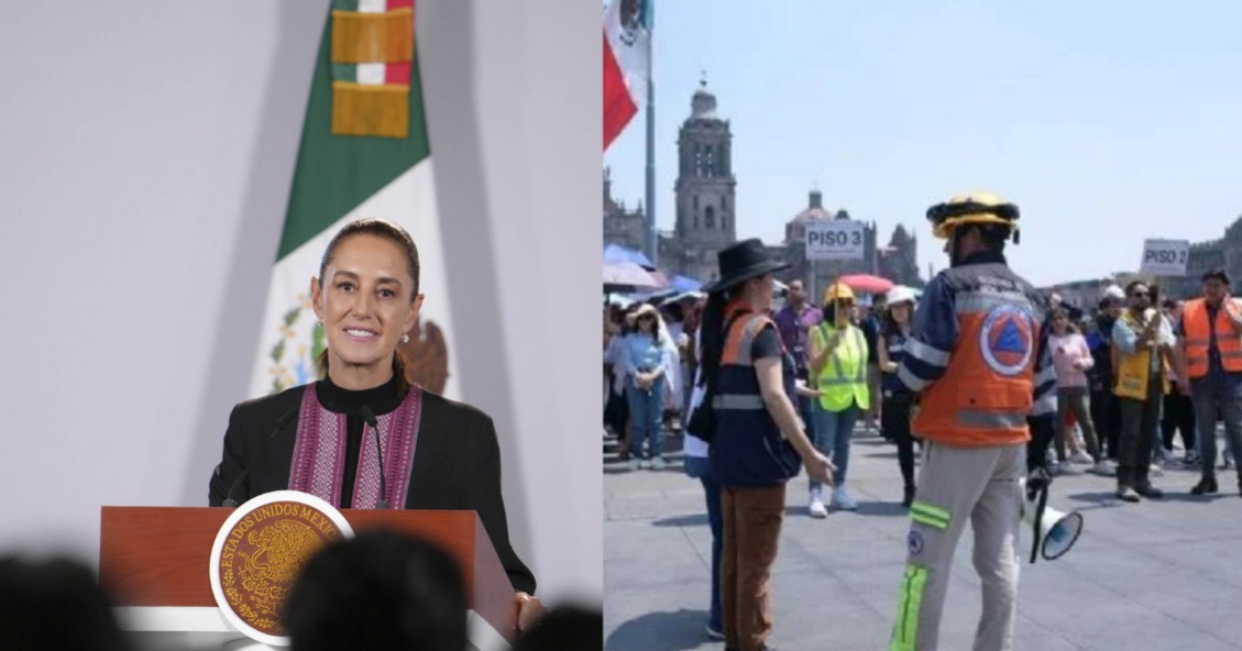 Presidenta Sheinbaum encabezará actos por los sismos y Simulacro Nacional