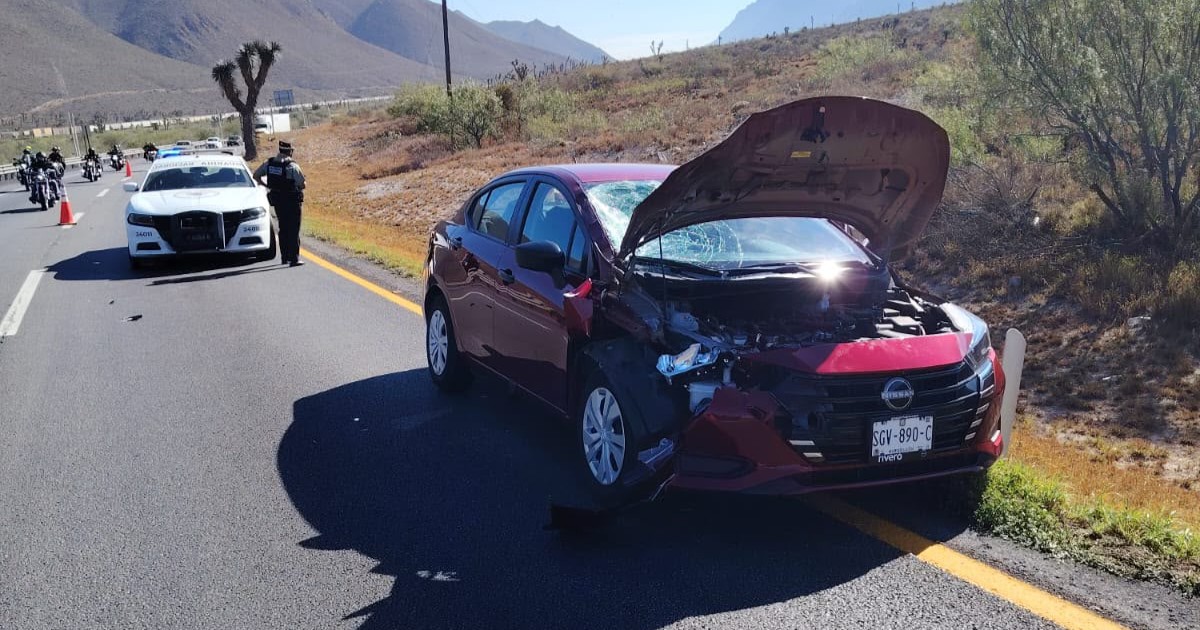 Peatón pierde la vida tras ser atropellado sobre la carretera Monterrey-Saltillo