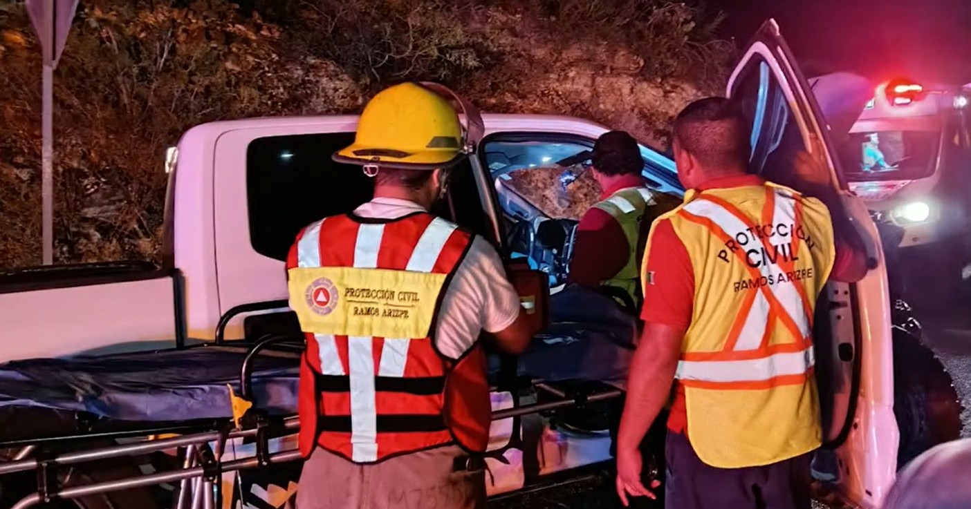 Choque entre tres vehículos deja cuatro lesionados sobre la carretera 57