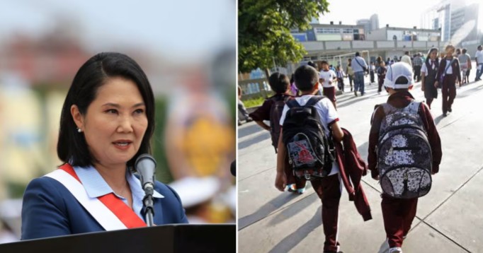Keiko Fujimori anuncia nuevas reglas escolares en Perú