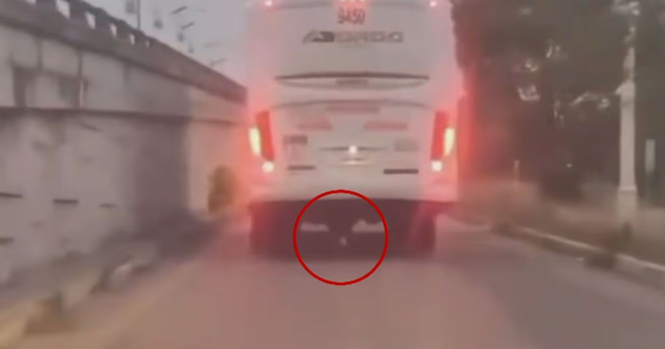 Descubren a menor viajando debajo de un autobús en Querétaro