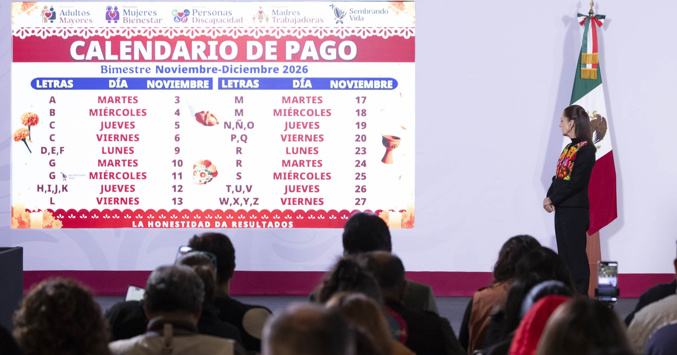 Anuncian calendario de pagos de la Pensión del Bienestar para noviembre