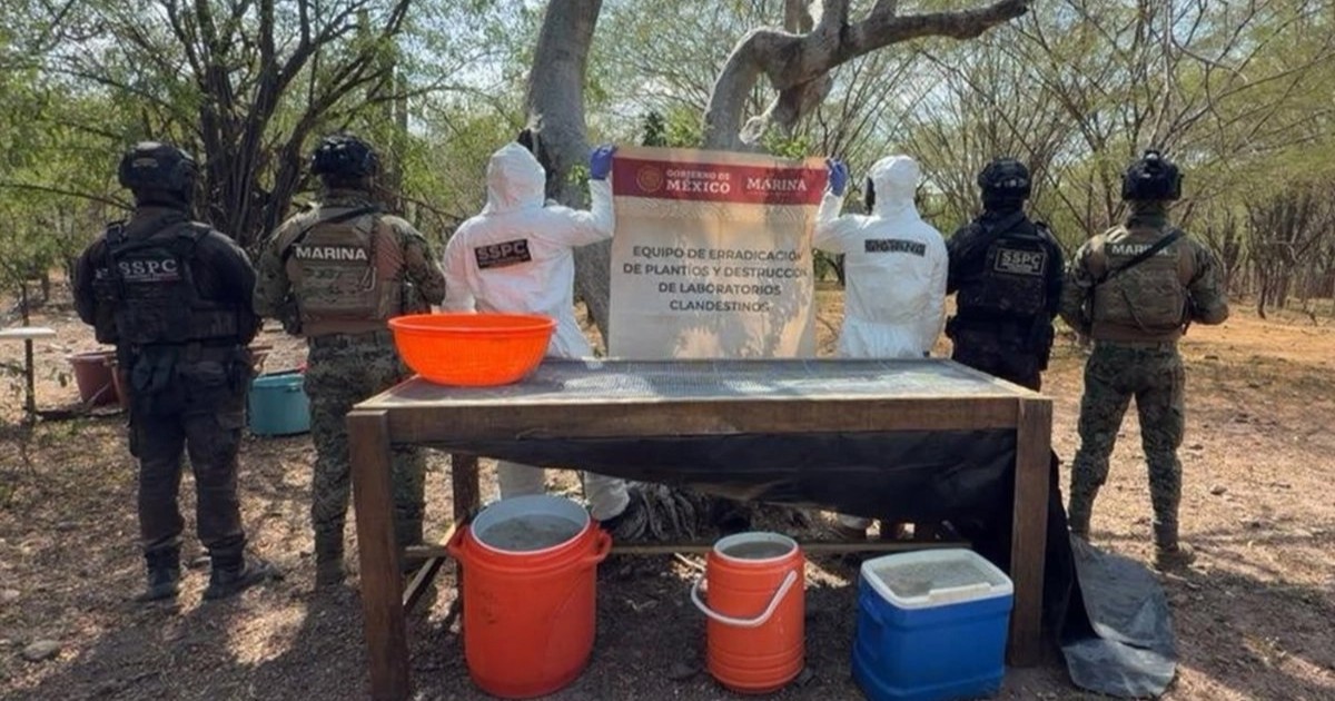 Aseguran laboratorio clandestino y 100 kilos de metanfetamina en Culiacán