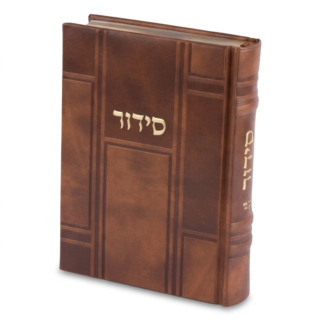 סידור "כתר התפילה" כריכה מהודרת דמוי עור 17.5x12 ס"מ