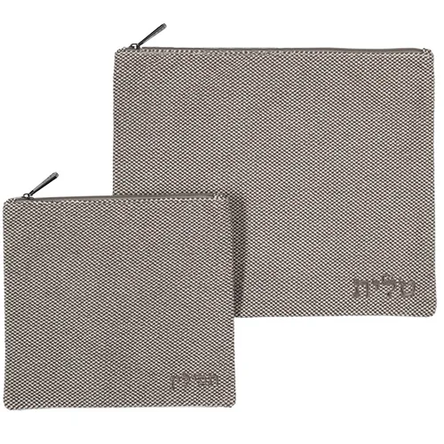 סט טלית תפילין בד דמוי פשתן 36X29 ס"מ