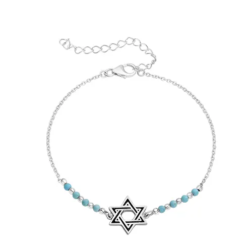 צמיד כסף טהור 925 "מגן דוד