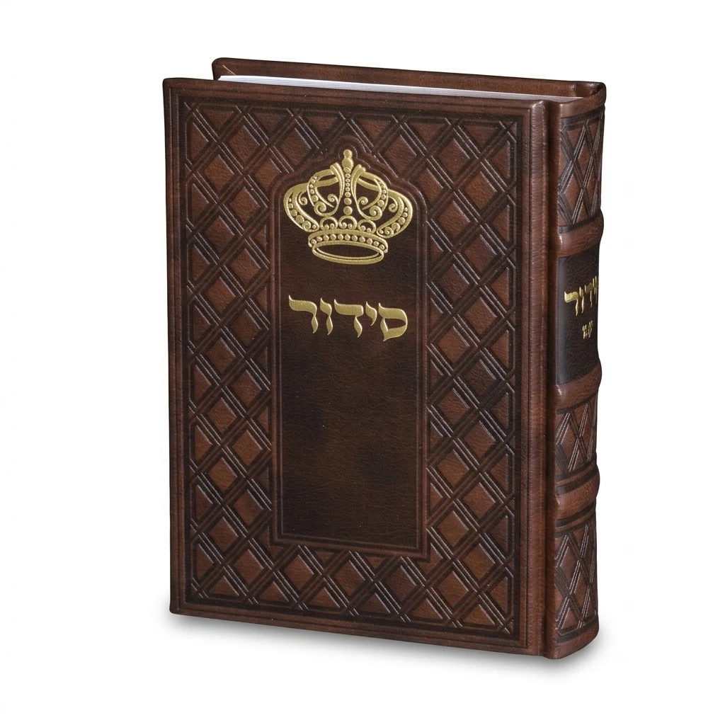 סידור "כתר התפילה" כריכה מהודרת דמוי עור 17.5x12 ס"מ