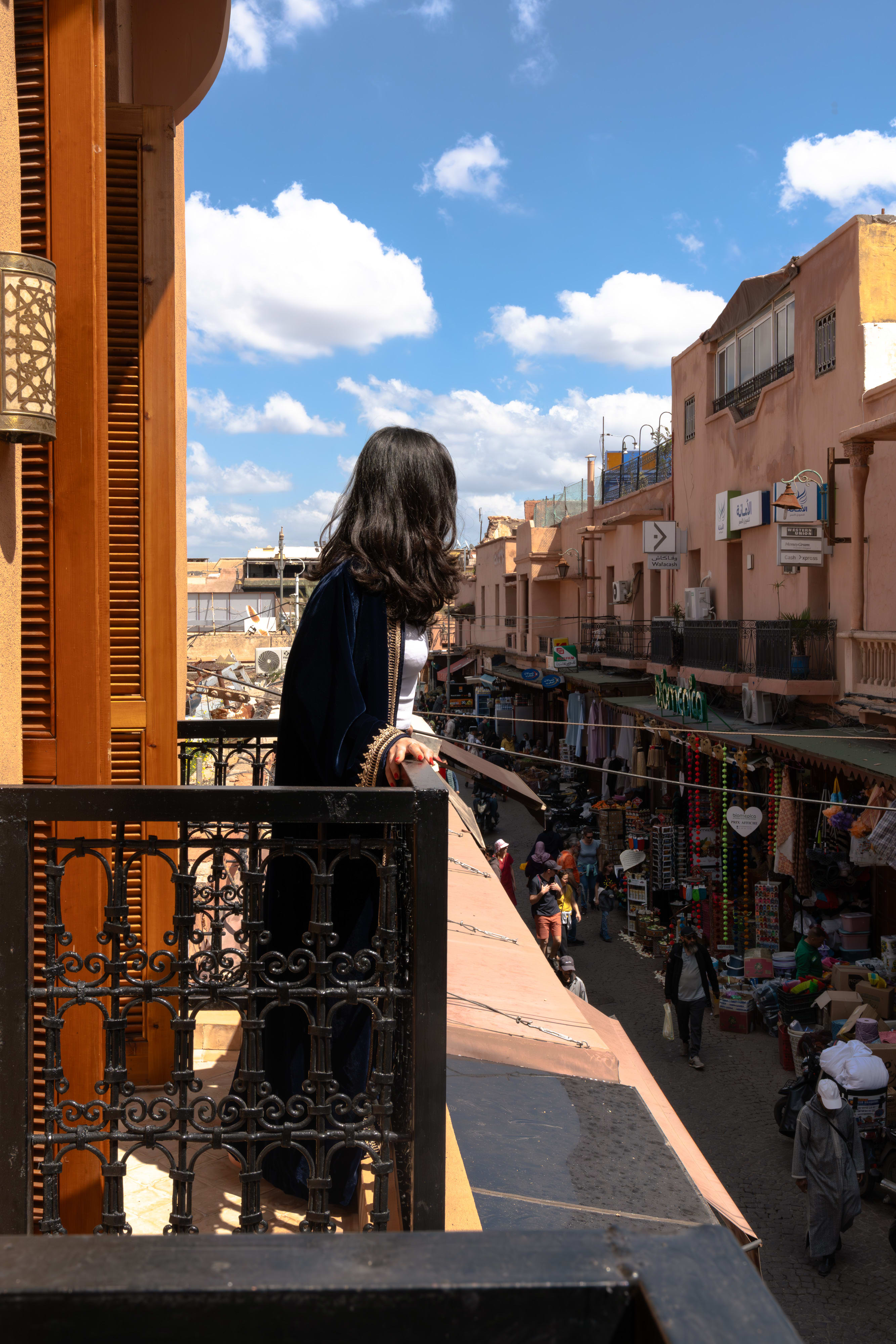 Royal Suite Ziri private balcony Medina street view