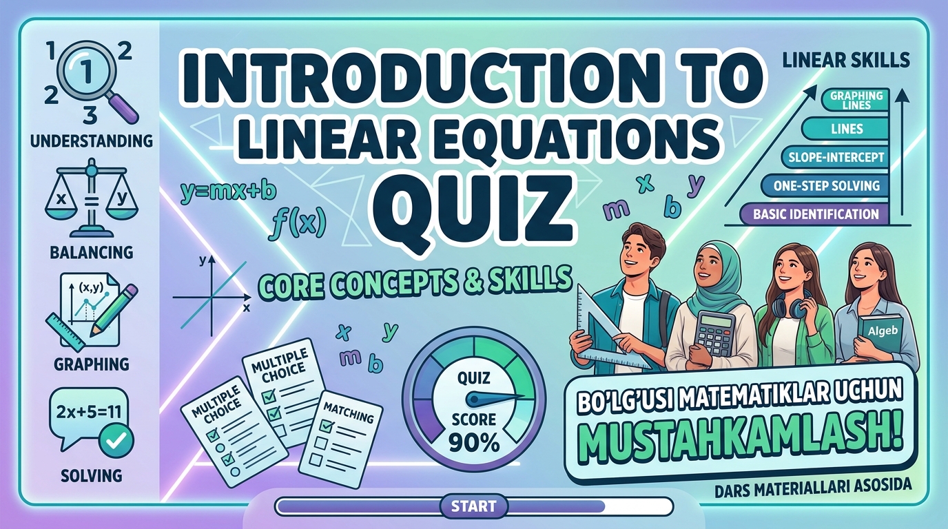 Introduction to Linear Equations Quiz