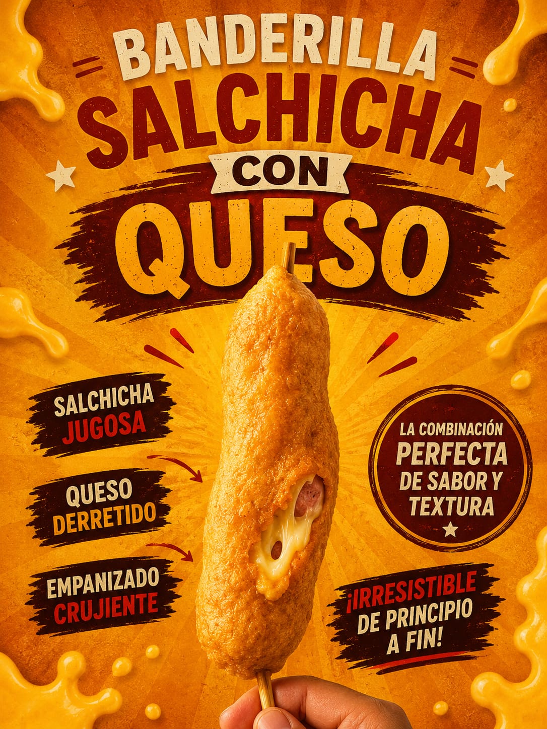 Americana MIXTA ( SALCHICHA CON QUESO MANCHEGO)