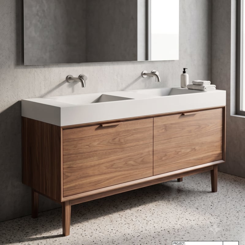 Double With Wood Cabinet 01 Fdi6yu