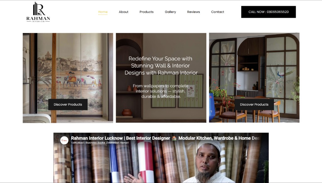 Rahman Interior Lucknow homepage