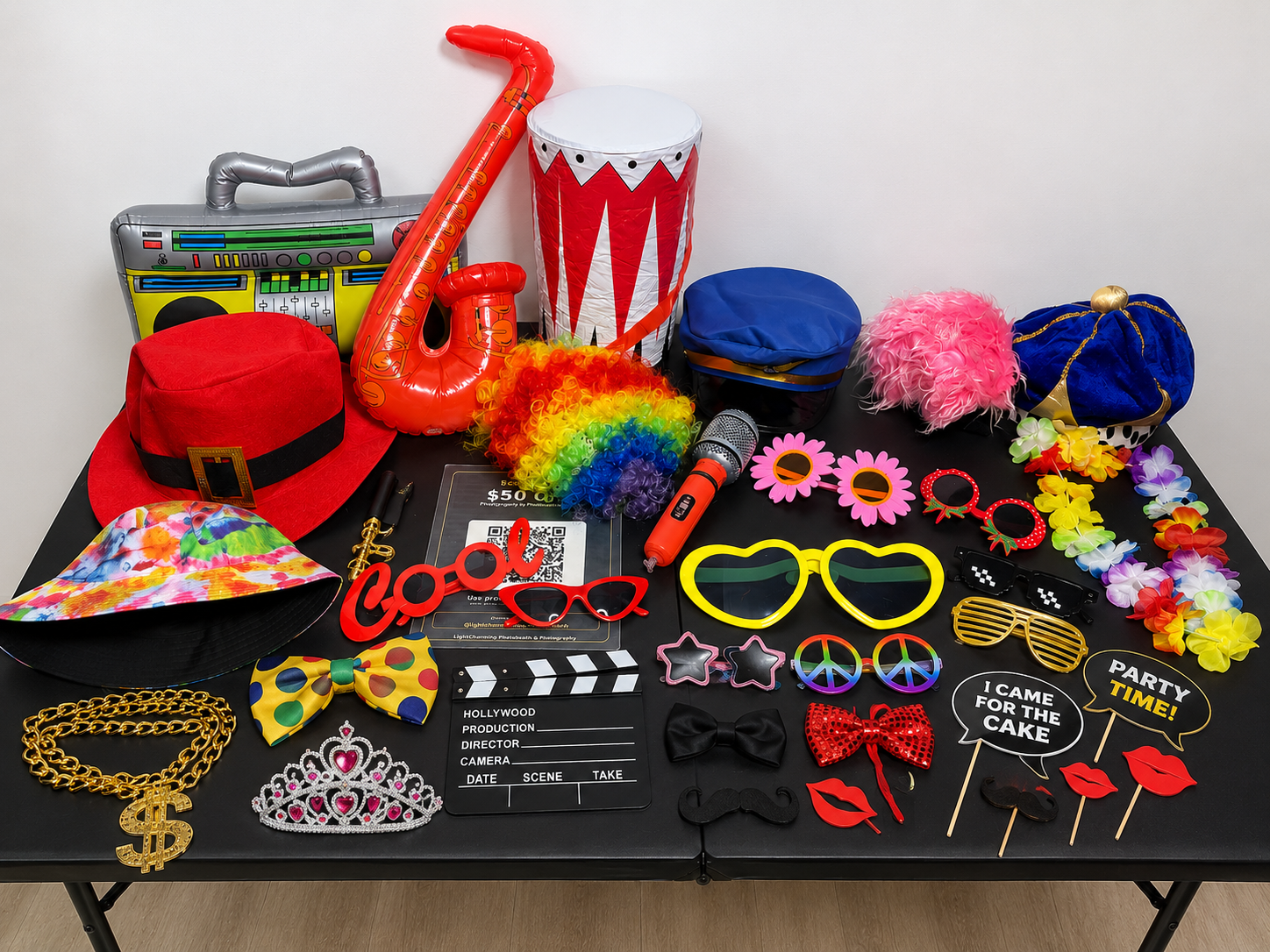 Photobooth backdrop and setup details