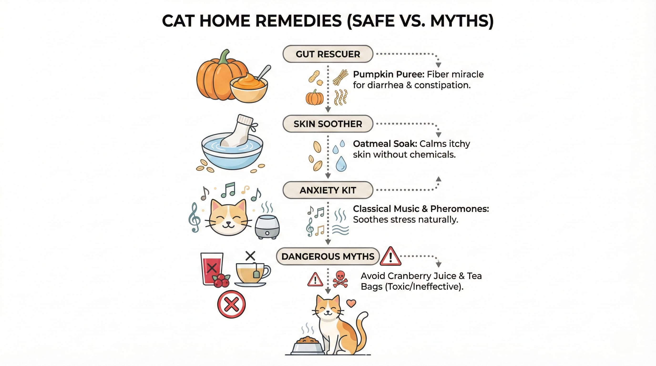 Infographic home remedies for cats