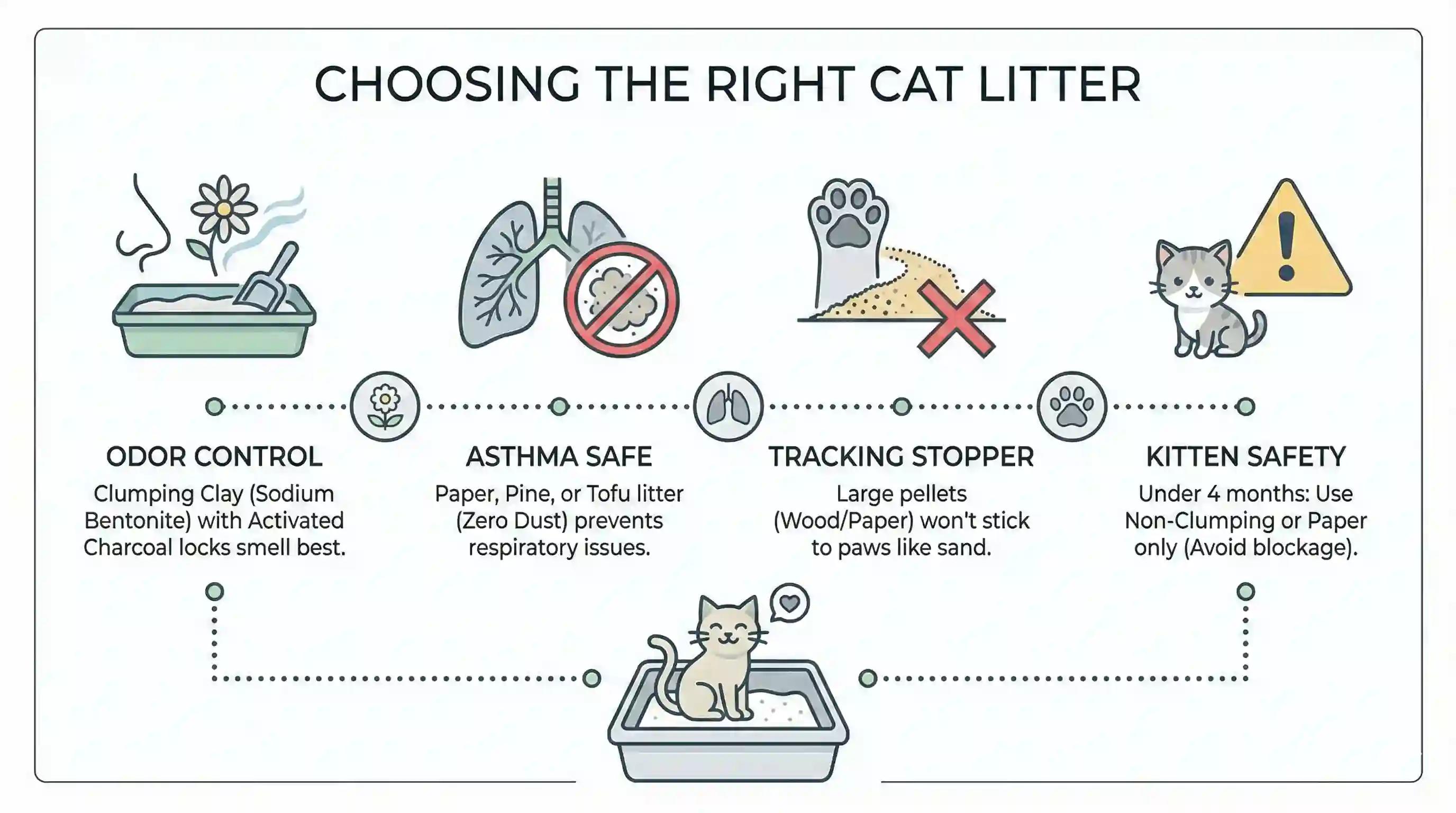 Infographic best cat litter guide