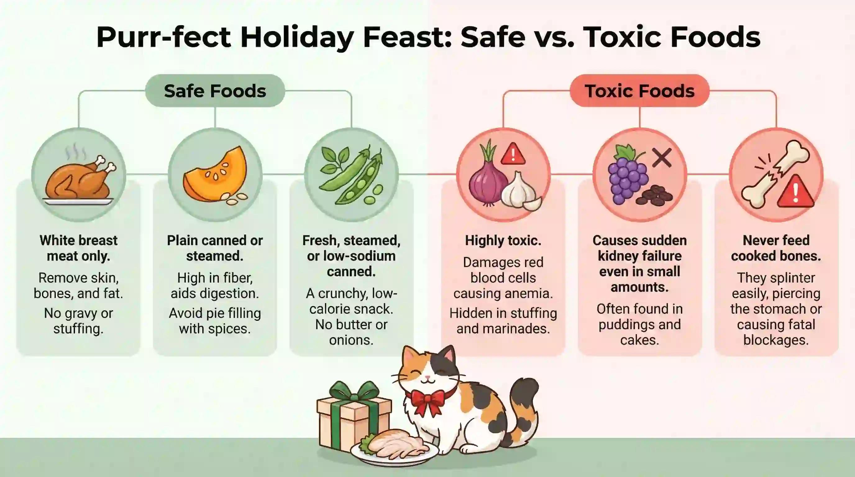 Infographic Safe Christmas Food For Cats