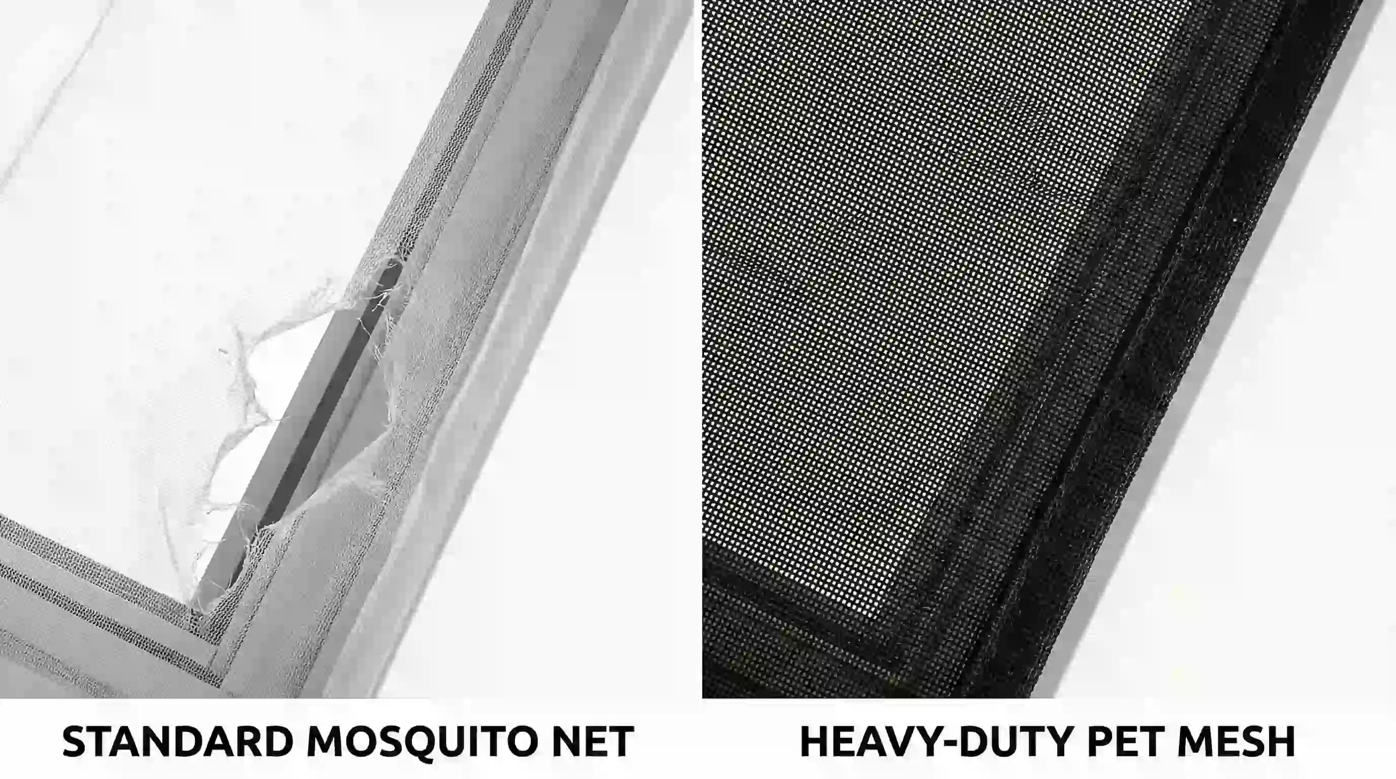 Standard mesh vs vinyl-coated pet screen for cat-proof windows