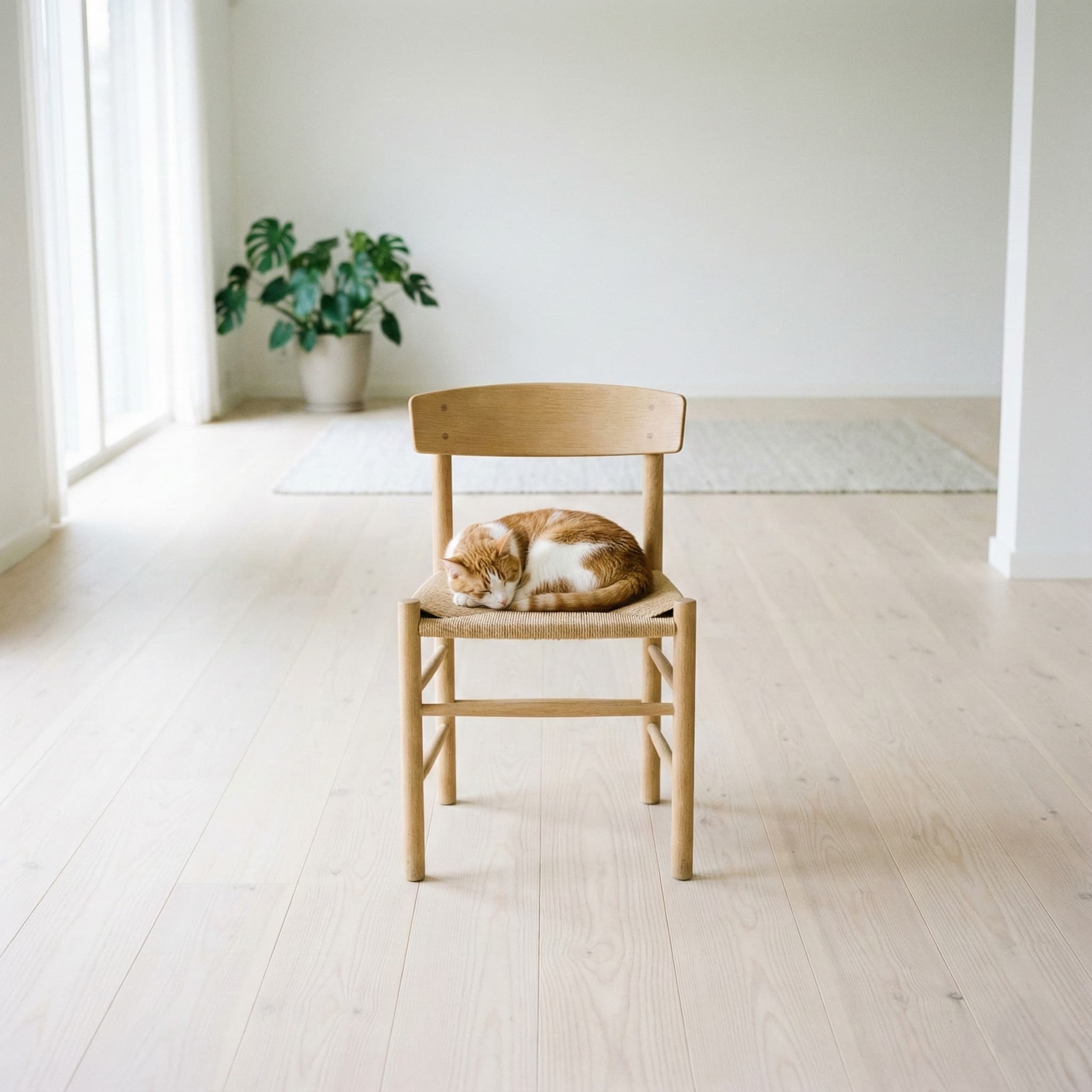 Cat waiting by window