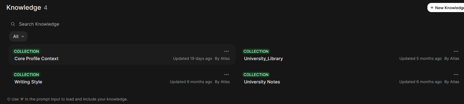 RAG knowledge collections