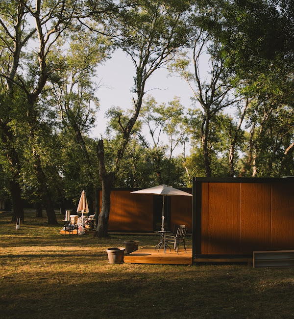 Bell tent with lantern