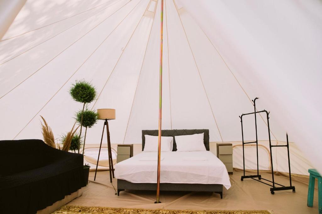 Glamping at night