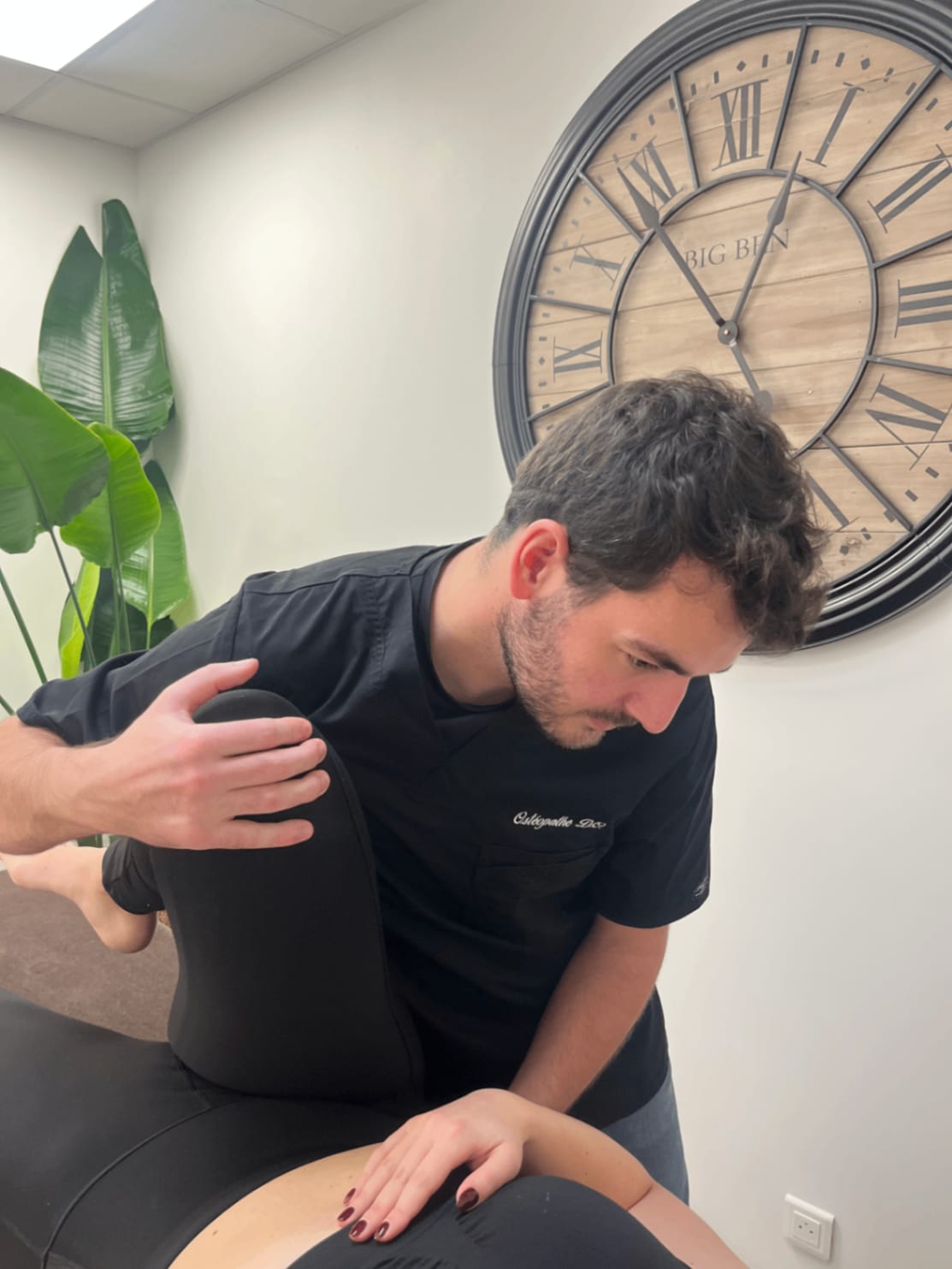 En train de pratiquer