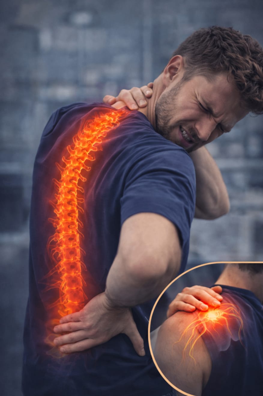 Douleurs de la colonne vertébrale, de l'épaule