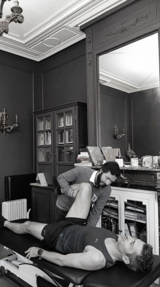 Coureur noir et blanc