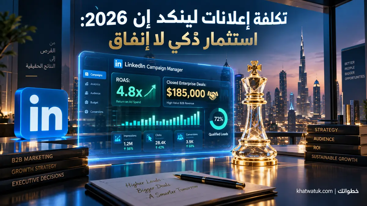 تكلفة الإعلان على لينكد إن 2026: دليل الاستثمار لا الإنفاق - خطواتك