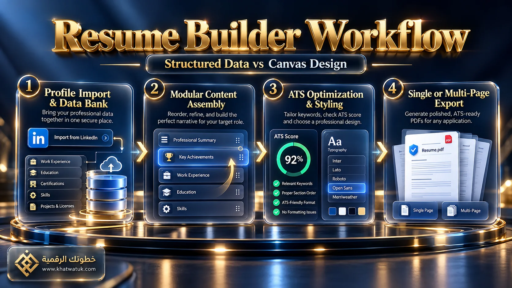 Teal vs Enhancv resume builder workflow from profile import to tailored PDF