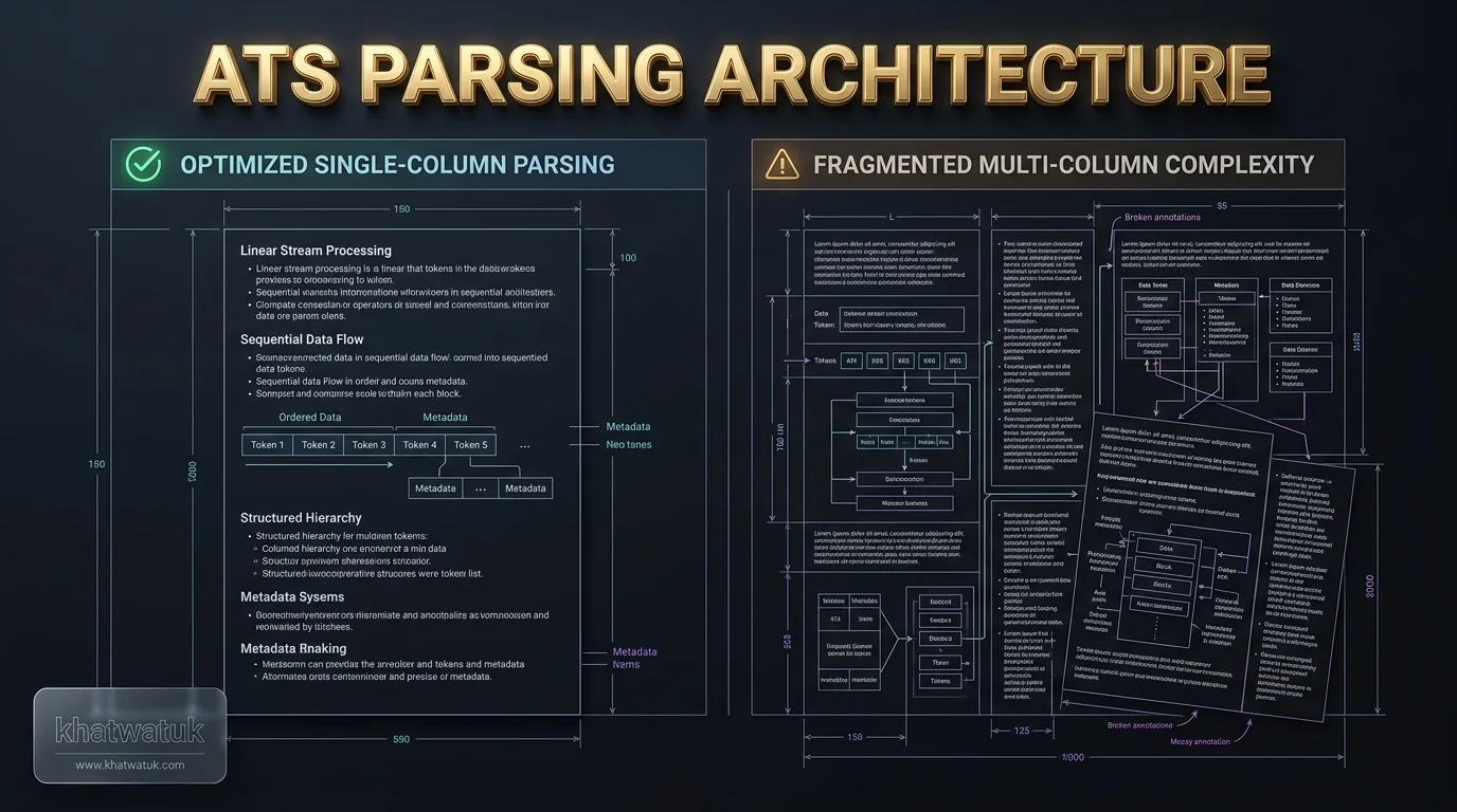 Clean Single-Column ATS Layout versus Broken Graphic Multi-Column Layout