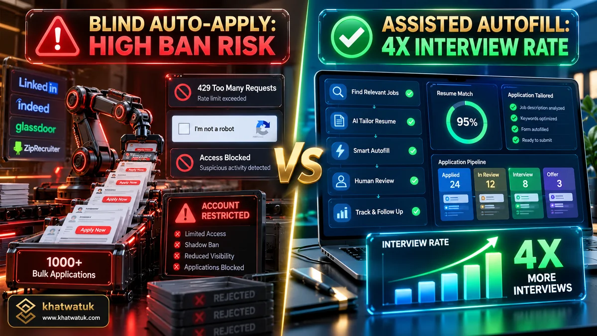 Blind Auto-Apply Bots vs Human-in-the-Loop AI Job Tools Safety Comparison