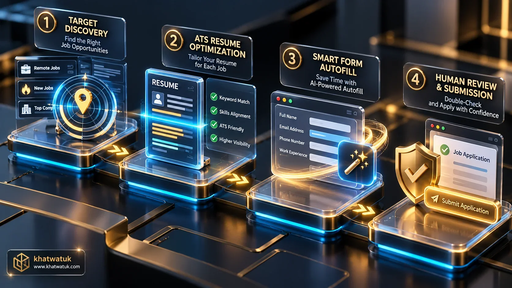 Four Stage Safe Job Application Automation Workflow Blueprint