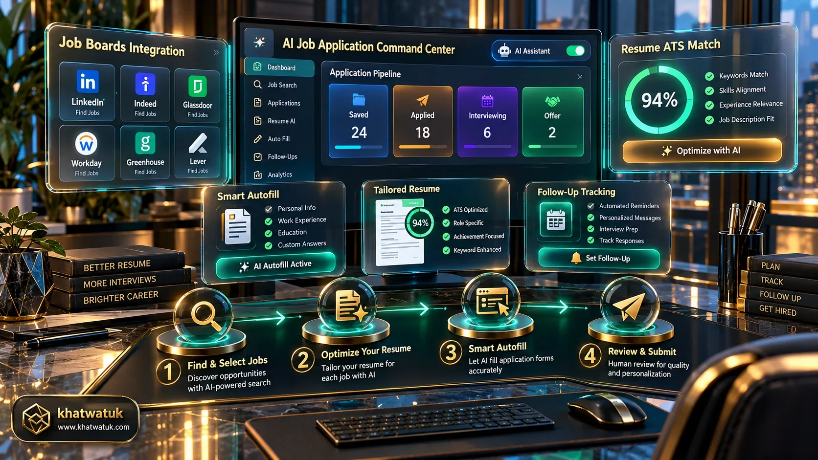 How to apply for jobs with AI practical workflow dashboard and tools