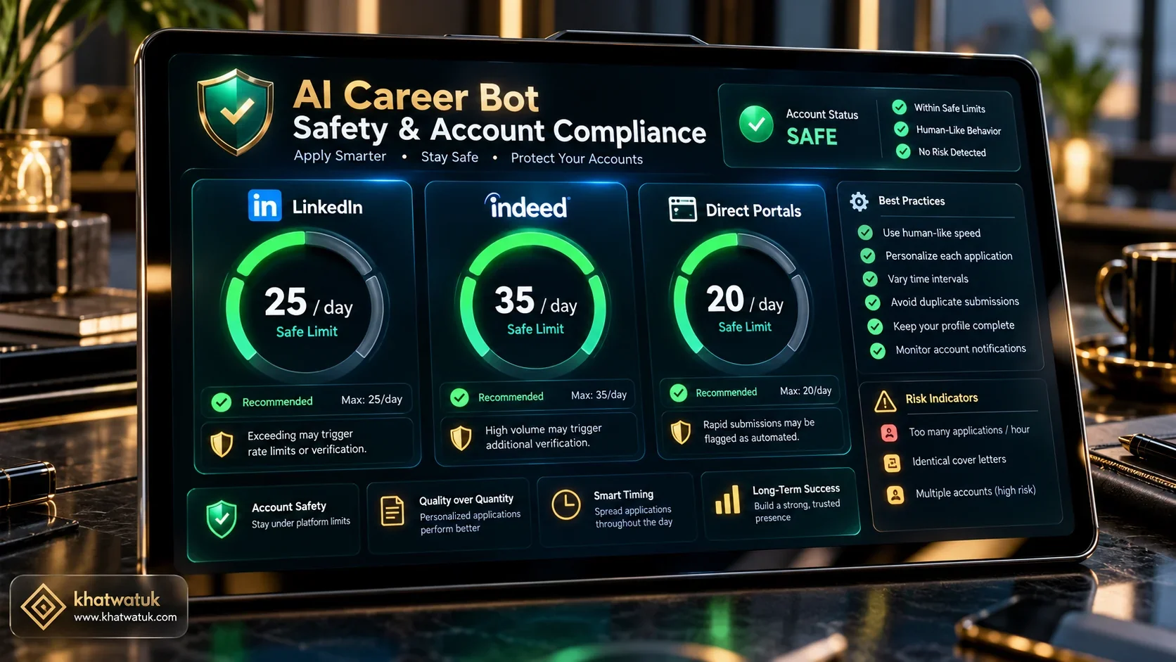 Safety and rate limit compliance checklist when running AI job search bots