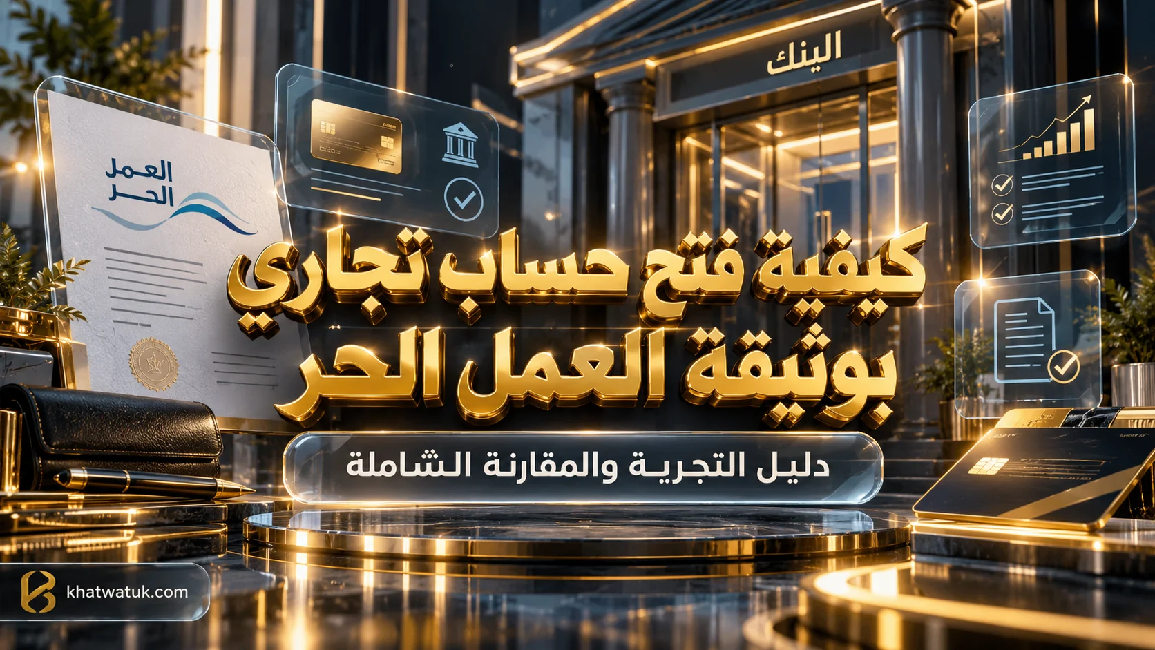 فتح حساب تجاري بوثيقة العمل الحر في البنوك السعودية 2026