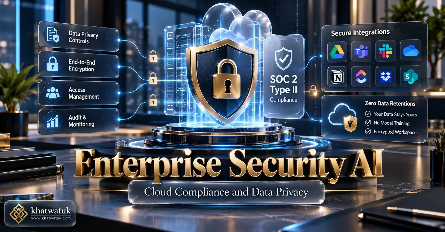 Enterprise data security and LLM privacy governance in corporate presentation software