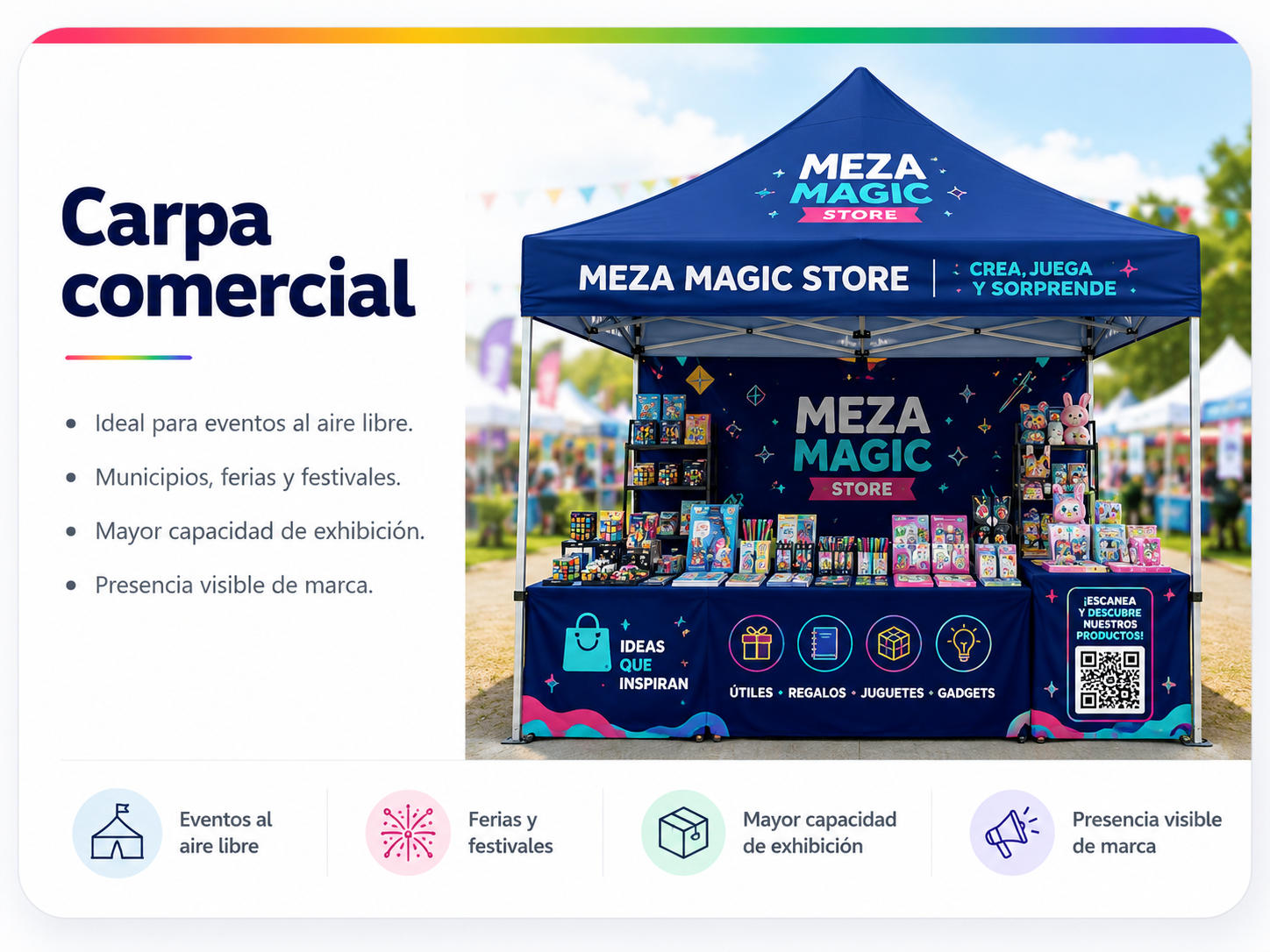Carpa comercial MEZA MAGIC STORE