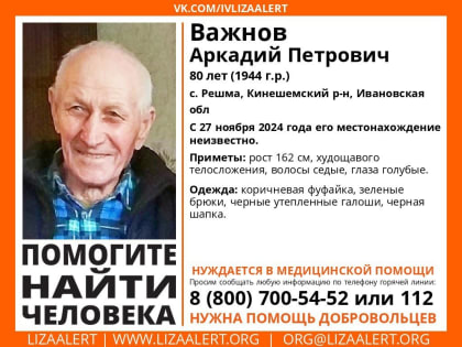 Поисковый отряд «ЛизаАлерт» ищет пропавшего жителя села Решмы